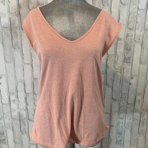 Next Level Peach V-neck muscle shirt